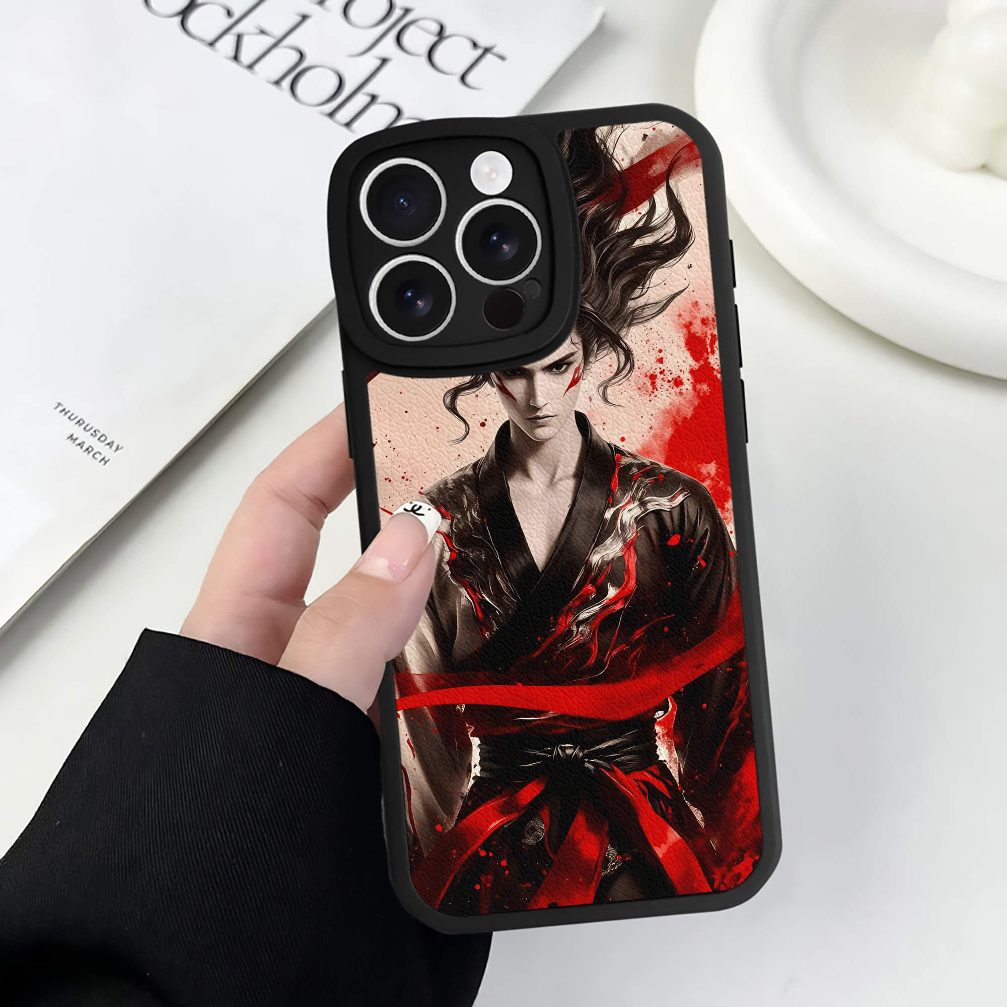 （画像用） Ne Zha 2 ナタ 魔童の大暴れ 【iPhone 16シリーズ対応】シリコンスマホケース（レザー調） 材質：シリコン
